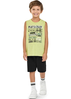 Elian - Conjunto Infantil Menino Regata Ritmos Verde - ELIAN