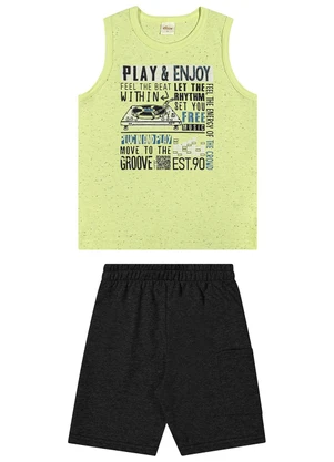 Elian - Conjunto Infantil Menino Regata Ritmos Verde - ELIAN