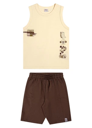 Elian - Conjunto Infantil Menino Regata Skate Amarelo - ELIAN