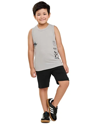 Elian - Conjunto Infantil Menino Regata Skate Cinza - ELIAN