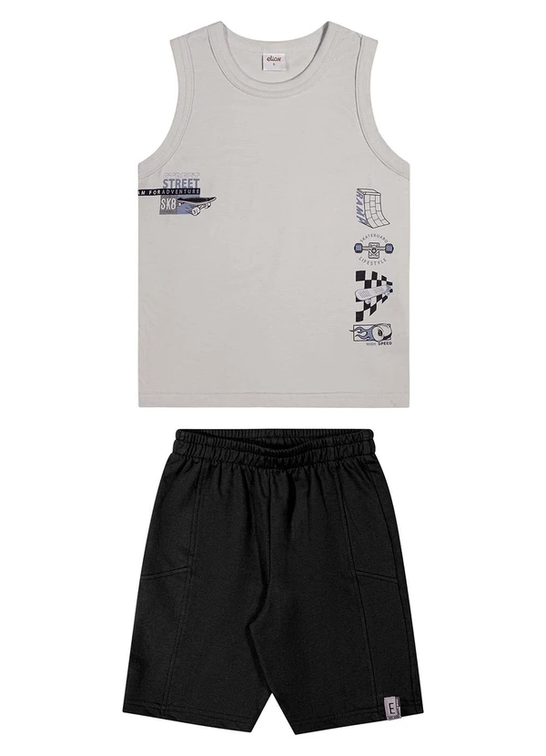 Elian - Conjunto Infantil Menino Regata Skate Cinza 2