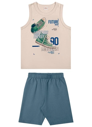 Elian - Conjunto Infantil Menino Regata Urban Bege - ELIAN