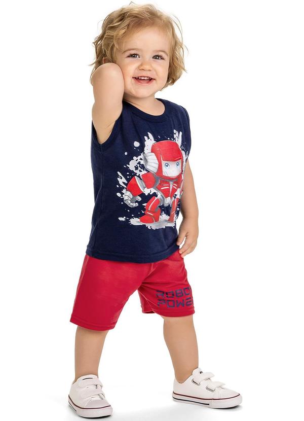 Kyly - Conjunto Infantil Menino Robô Azul Marinho 1