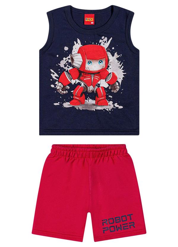 Kyly - Conjunto Infantil Menino Robô Azul Marinho 2