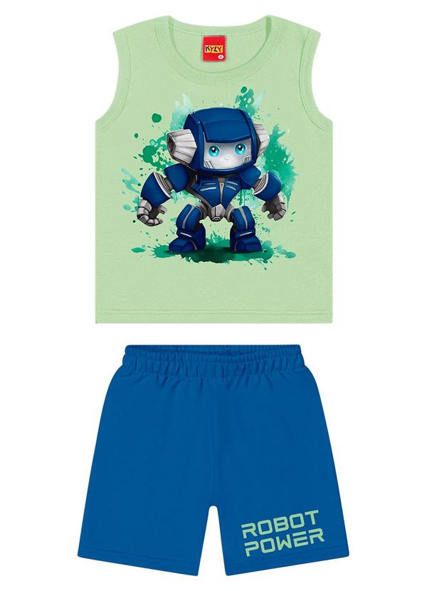 Kyly - Conjunto Infantil Menino Robô Verde