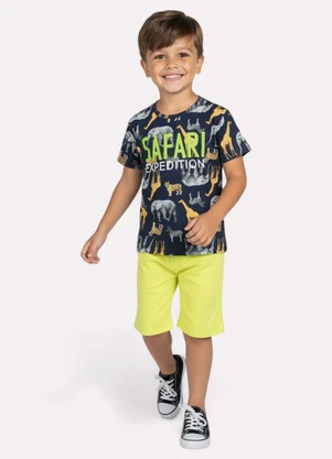 Kyly - Conjunto Infantil Menino Safari Azul - KYLY