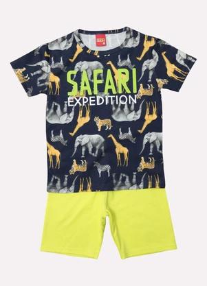 Kyly - Conjunto Infantil Menino Safari Azul - KYLY