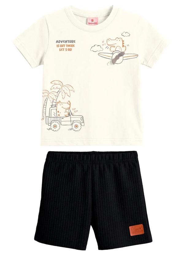 Brandili - Conjunto Infantil Menino Safari Bege