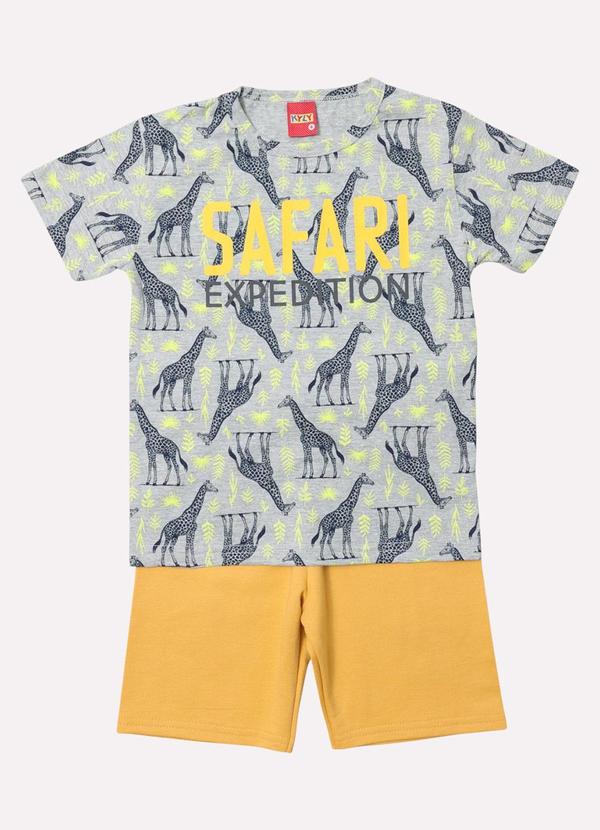 Kyly - Conjunto Infantil Menino Safari Cinza