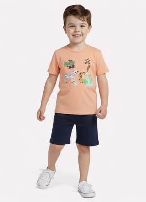 Kyly - Conjunto Infantil Menino Safari Laranja - KYLY