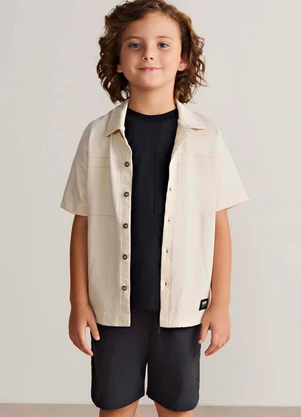 Colorittá - Conjunto Infantil Menino Sarjado Bege - COLORITTÁ