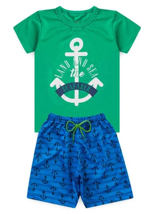 Rosa Azul - Conjunto Infantil Menino Seafarer Kangulu Verde - ROSA AZUL