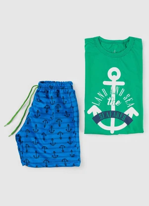 Rosa Azul - Conjunto Infantil Menino Seafarer Kangulu Verde - ROSA AZUL