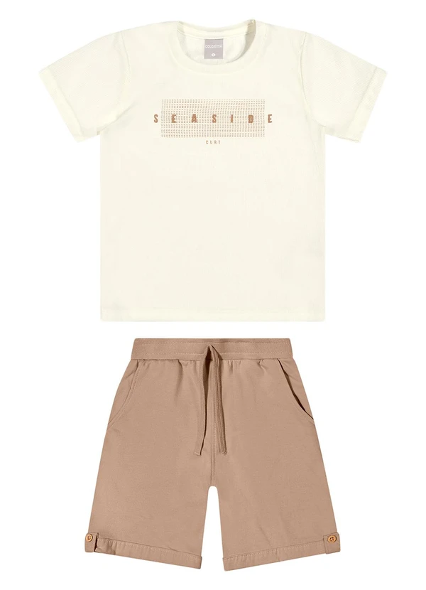 Colorittá - Conjunto Infantil Menino Seaside Puff Bege 3