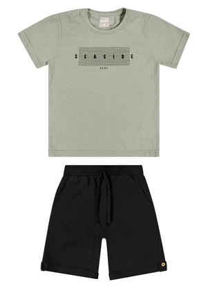 Colorittá - Conjunto Infantil Menino Seaside Puff Verde - COLORITTÁ