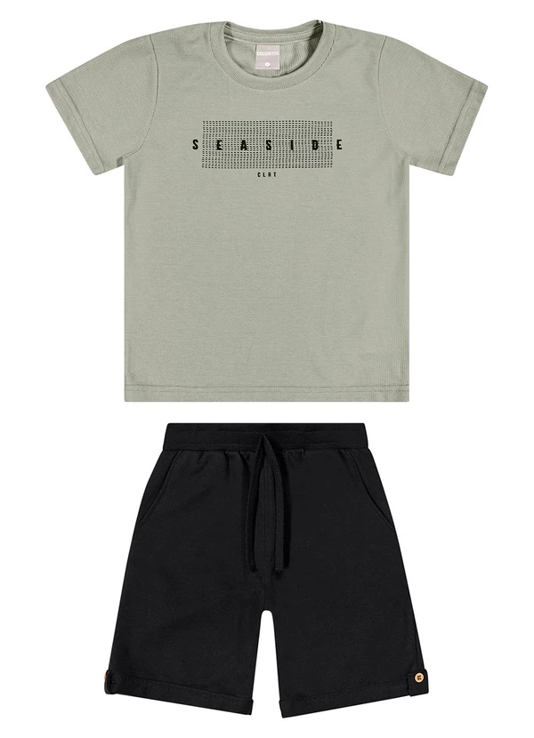 Colorittá - Conjunto Infantil Menino Seaside Puff Verde