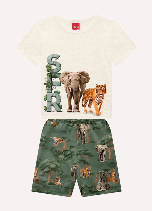 Kyly - Conjunto Infantil Menino Selva Cinza