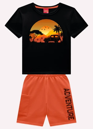 Kyly - Conjunto Infantil Menino Selva Preto - KYLY