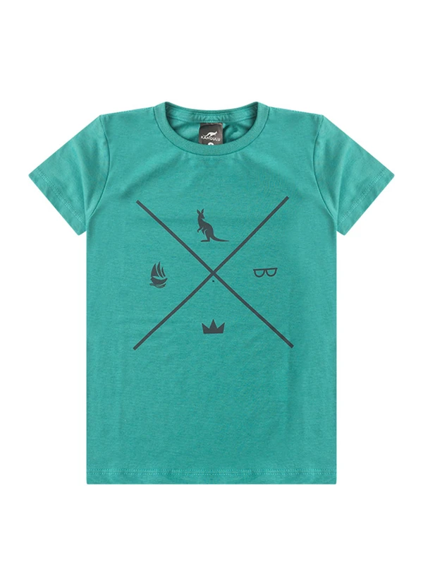 Rosa Azul - Conjunto Infantil Menino Símbolos Kangulu Verde 3