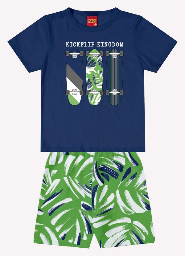 Kyly - Conjunto Infantil Menino Skate Azul