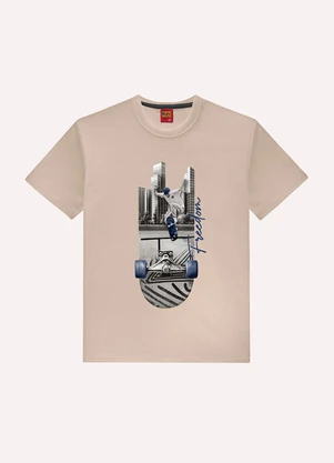 Kyly - Conjunto Infantil Menino Skate Bege - KYLY