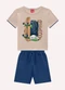 Kyly - Conjunto Infantil Menino Skate Bege - variação: Bege