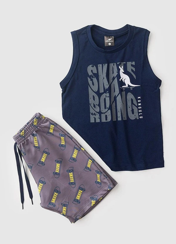 Rosa Azul - Conjunto Infantil Menino Skate Boarding Azul 2