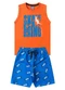 Rosa Azul - Conjunto Infantil Menino Skate Boarding Laranja - variação: Laranja