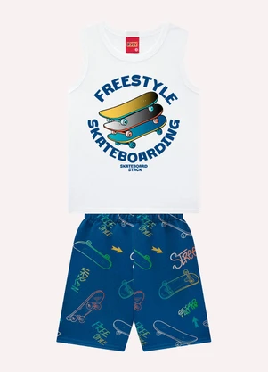 Kyly - Conjunto Infantil Menino Skate Branco - KYLY