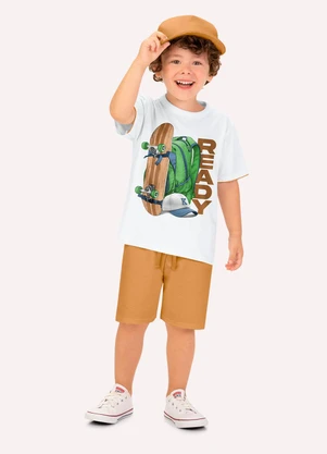 Kyly - Conjunto Infantil Menino Skate Branco - KYLY