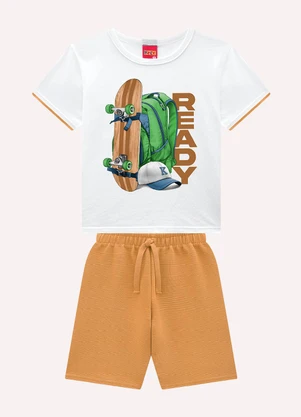 Kyly - Conjunto Infantil Menino Skate Branco - KYLY