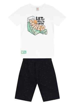 Brandili - Conjunto Infantil Menino Skate em Gel Branco - BRANDILI