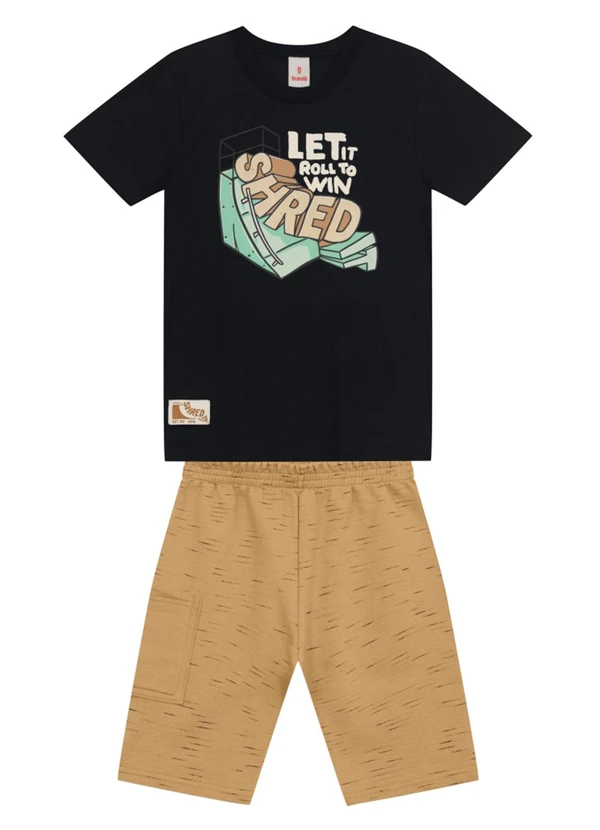 Brandili - Conjunto Infantil Menino Skate em Gel Preto 2