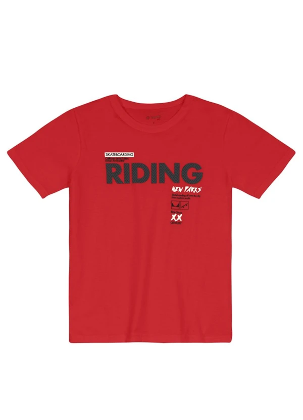 Brandili - Conjunto Infantil Menino Skate em Puff Vermelho 3