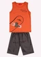 Kyly - Conjunto Infantil Menino Skate Cinza - variação: Laranja