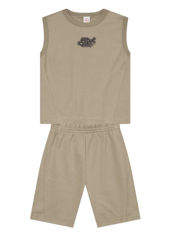 Brandili - Conjunto Infantil Menino Skate Marrom