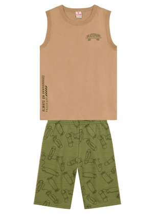 Brandili - Conjunto Infantil Menino Skate Marrom - BRANDILI