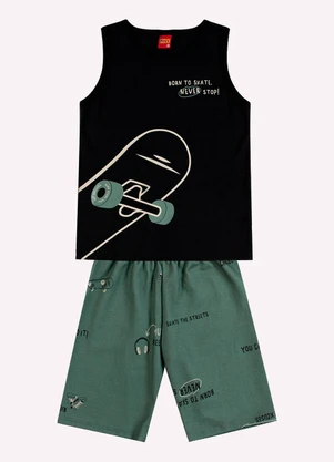 Kyly - Conjunto Infantil Menino Skate Preto - KYLY
