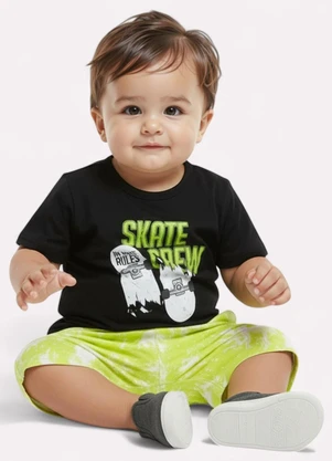 Kyly - Conjunto Infantil Menino Skate Preto - KYLY