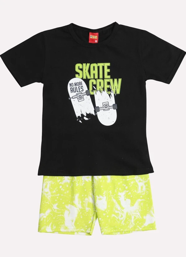 Kyly - Conjunto Infantil Menino Skate Preto 1