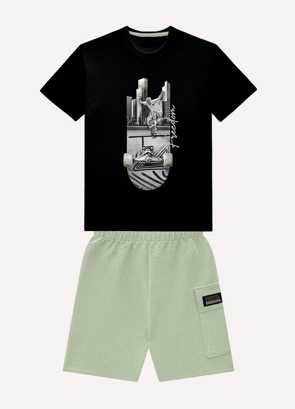 Kyly - Conjunto Infantil Menino Skate Preto 1