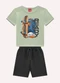 Kyly - Conjunto Infantil Menino Skate Bege - variação: Verde