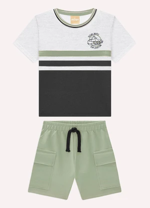 Milon - Conjunto Infantil Menino Submarino Cinza - MILON