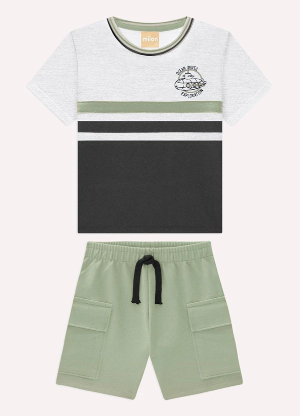 Milon - Conjunto Infantil Menino Submarino Cinza