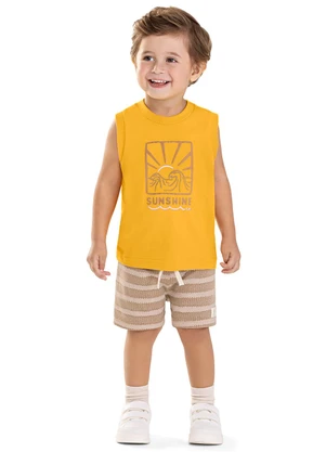 Colorittá - Conjunto Infantil Menino Sunshine Relevo Amarelo - COLORITTÁ