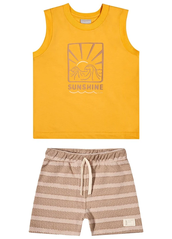 Colorittá - Conjunto Infantil Menino Sunshine Relevo Amarelo 2