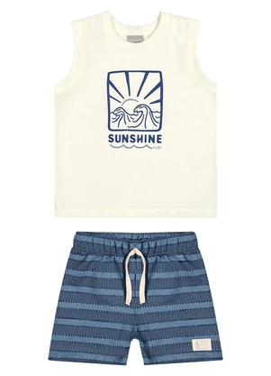 Colorittá - Conjunto Infantil Menino Sunshine Relevo Bege - COLORITTÁ