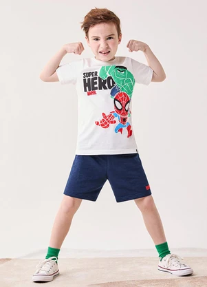 Bimbi - Conjunto Infantil Menino Super Hero Marvel Rosa - BIMBI