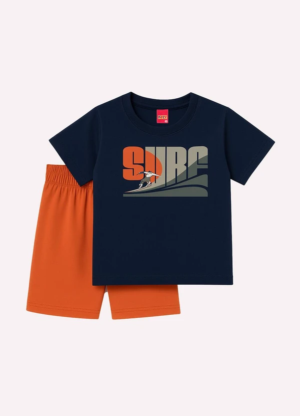 Kyly - Conjunto Infantil Menino Surf Azul Marinho