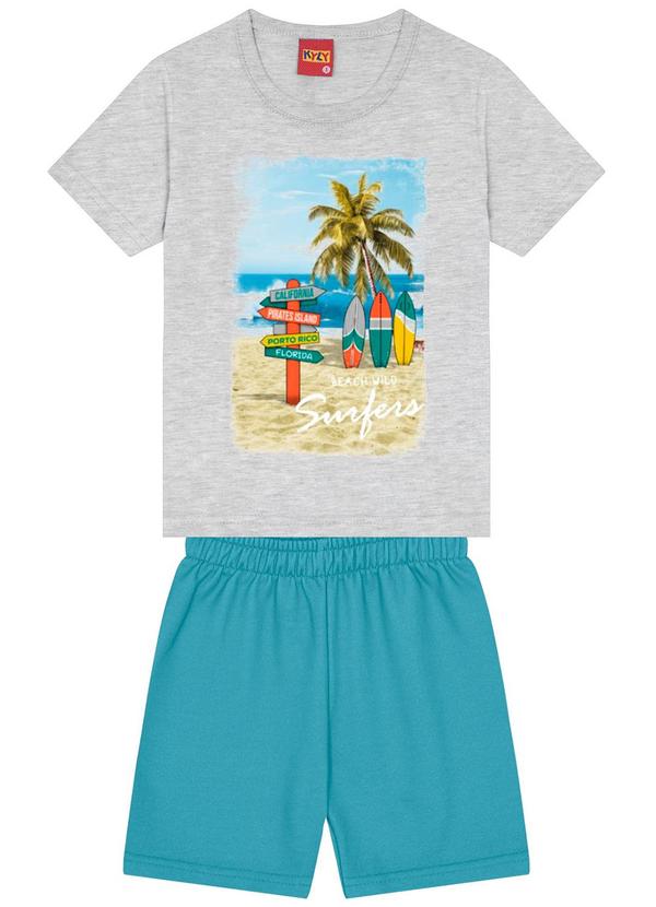 Kyly - Conjunto Infantil Menino Surf Cinza